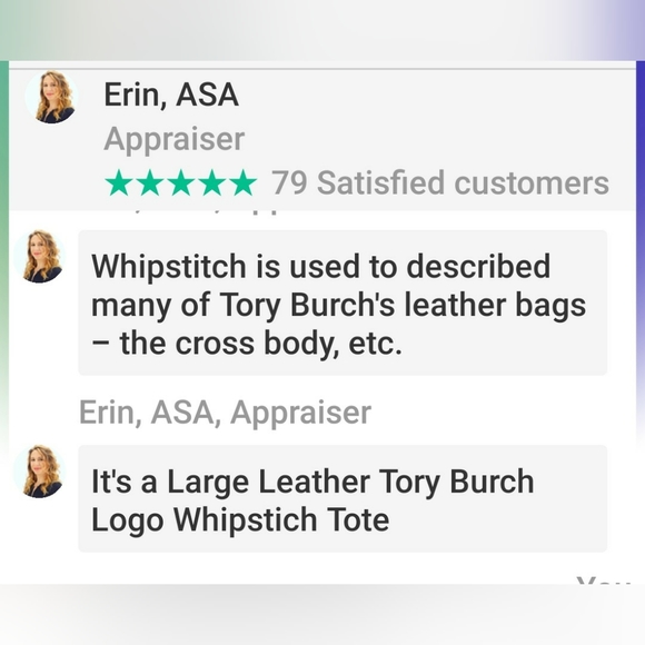 Tory Burch - Whipstitch Logo Tote, leather, excellent condition - Picture 13 of 14